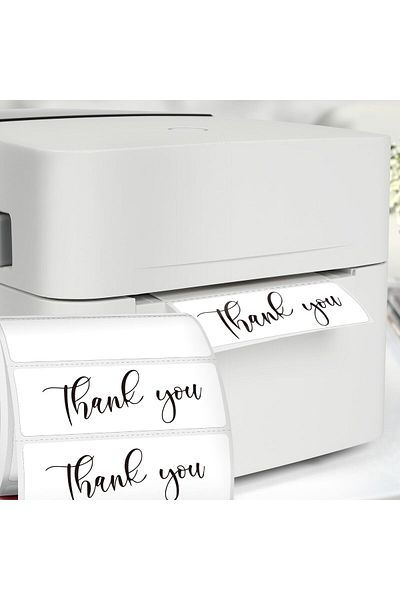 erorex White Thermal Labels 3 X 1 Inch Vinyl Roll Self Adhesive Thermal Stickers Waterproof Rectangle
