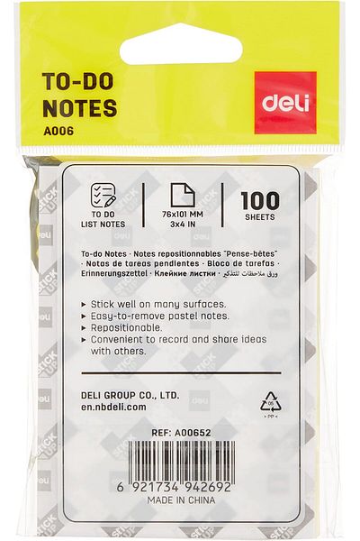 erorex Ea00652 Stick Up To Do Notes 100 Sheets 76×101 Mm Size Multicolour 1 Pc