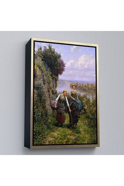 Harita Sepeti Ζωγραφική τοίχου με χρυσό πλαίσιο Φράχτη Φράχτης Κορίτσια