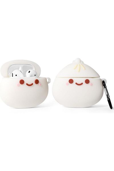 erorex جراب Airpods على شكل كلب لطيف، جراب Airpods على شكل كلب كورجي، حيوانات كرتونية ثلاثية الأبعاد رائعة ومضحكة على شكل جرو كامل