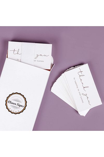 erorex 200 Thank You For Supporting My Small Business Cards Elegant And Professional Design 2 Inch X 3.5