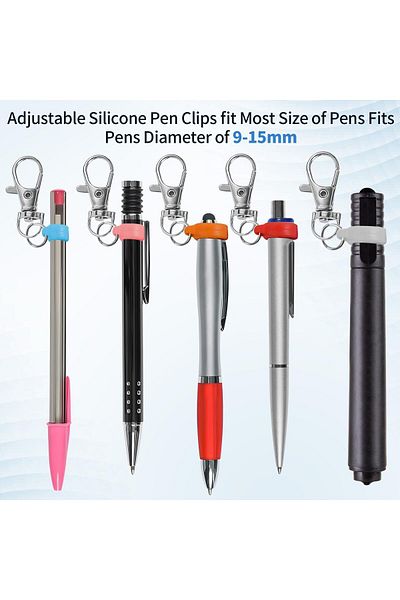 erorex Retractable Pen Holder Silicone Pen Lanyard Clip Adjustable Badge Reel Accessories Pen Holder For