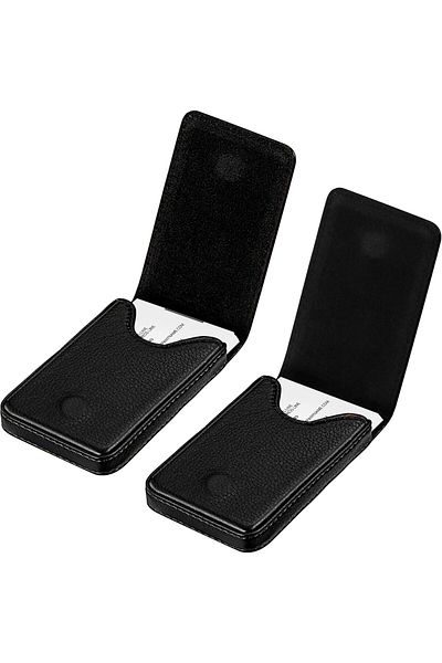 erorex 2 Pieces Business Card Holder Business Card Wallet Pu Leather Business Card Case Pocket Business