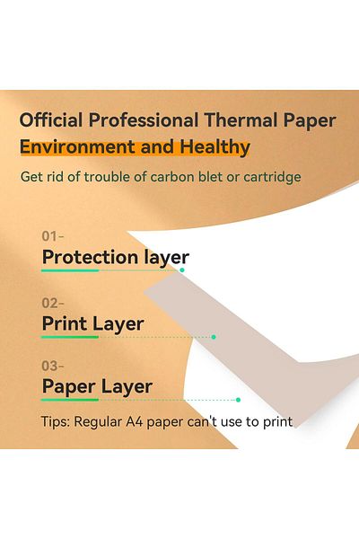 erorex Thermal Paper Printing Paper 210 X 297 Mm 100 Sheets A4 Paper For Portable Printer