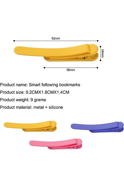 erorex Silicone Automatic Bookmarks Silicone Book Markers For Reading Women Men Kids Book Lovers Unique