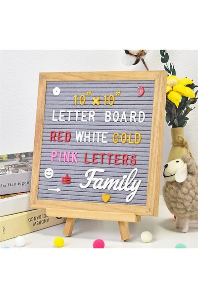 erorex Felt Letter Board Double Sided Message Board Set With Wooden Stand Wedding Welcome Sign Baby