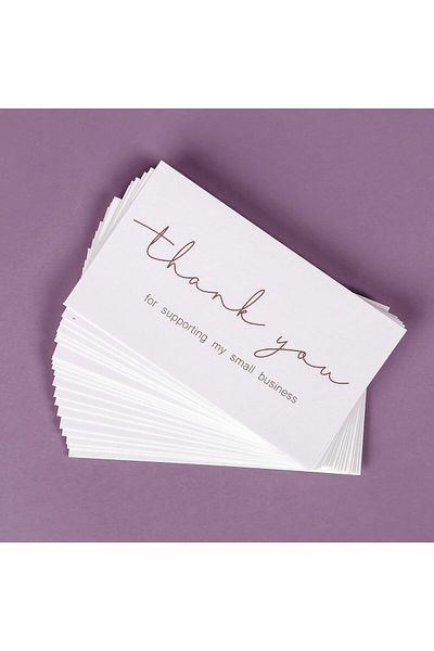 erorex 200 Thank You For Supporting My Small Business Cards Elegant And Professional Design 2 Inch X 3.5