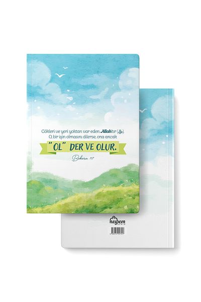 heybem 'Say and Be' A5 Notebook with Verses and Hadith Content