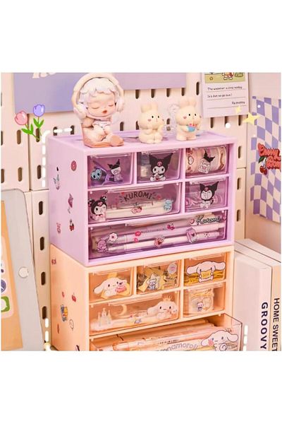 erorex Desk Organizer With Drawers Plastic Desktop Organizer Clear Storage Box Multifunction Pen Holder
