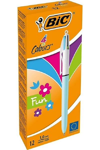 erorex 4 Colors Fashion Ballpoint Pen Assorted Colours Box Of 12