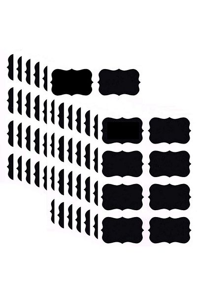 erorex Chalkboard Labels 96Pcs Reusable Blackboard Stickers Craft Glasses Kitchen Organizer Labels