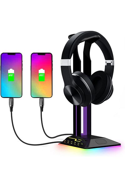 erorex حامل سماعات رأس مكتبي من الألومنيوم مع حامل كابل لأجهزة Sennheiser وSony Audio Technica وBose Beat