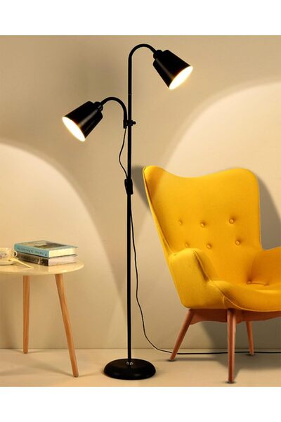 erorex Floor Lamp Modern Design Floor Lighting Tall Standing Lamp With 2 Adjustable Heads Suitable For