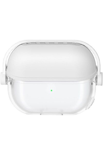 erorex جراب شفاف من مادة TPU متوافق مع سماعات الأذن اللاسلكية Airpods 4 2024 مع غطاء قفل أمان وسلسلة مفاتيح