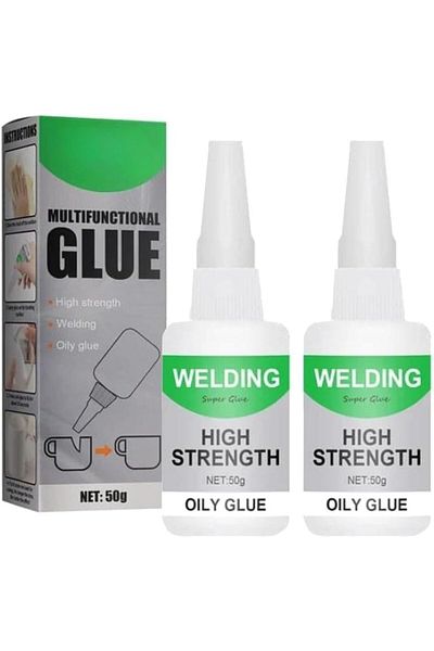 erorex 2 Pcs Welding High Strength Oily Glues Multifunctional Powerful Universal Glue Clear Oily Glue For