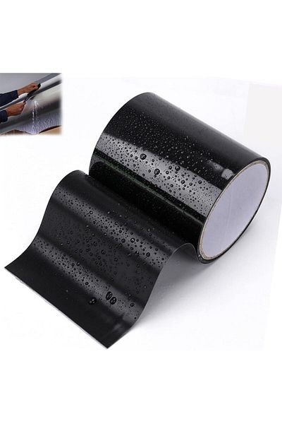 erorex Rubberized Waterproof Tape Black 10Cmx1.5M Seal Waterproof Tape Silicone Tape Professional Duct