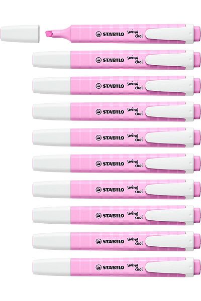 erorex Swing Cool Pastel Frozen Fuchsia Color Highlighter Pen 10 Pieces