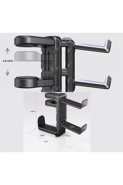 erorex Rgb Headphone Stand Gaming Headset Holder With 2 Usb Charger Cool Gaming Accessories Headset Stand