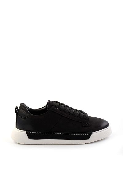 Bambi Μαύρα Δερμάτινα Ανδρικά Παπούτσια Casual E01089000301