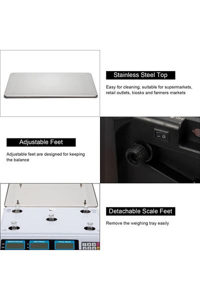 erorex 40Kg Electronic Digital Scales With Charging Cable Shop Table Scales Price Computing Scales Precise
