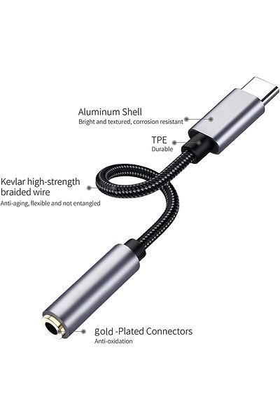 erorex Adapter For Iphone Headphone 3 In 1 Lightning To 3.5Mm Headphone Jack Aux Audio Adapter Usb Type C