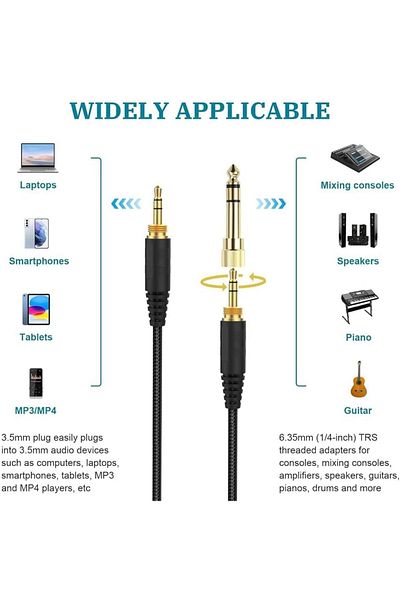 erorex Replacement Audio Cable Compatible With Hd650 Hd600 Hd580 Hd660S Hd58X Hd565 Hd545 Hd535 Massdrop
