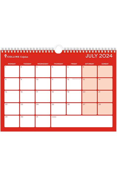 erorex Colplan Mid Year A4 Memo Calendar Academic Year 2024 25 Monthly Mid Year Wirebound Wall Calendar