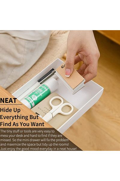 erorex Under Desk Drawer Hidden Self Adhesive Under Table Drawer Slide Out Pencil Tray Drawer For Memo
