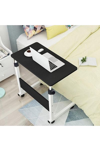 erorex Adjustable Laptop Desk Computer Table With Wheels Mounted By Sofa And Bed For Studying Reading