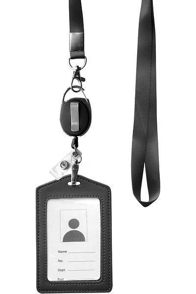 erorex Id Card Case + Heavy Duty Lanyard Black + Badge Holder Retractable Reel Carabiner And Plastic Clip