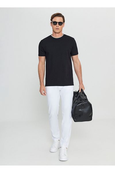 ALTINYILDIZ CLASSICS Altınyıldız Classics Polo Neck Jacquard Μαύρο Ανδρικό T-Shirt ACE 091252104 _ΣΥΧ