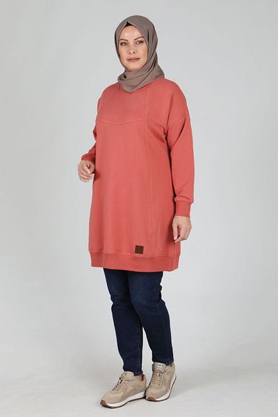 Moda Rosa 24K2031 - YAVRUAĞZI - Plus Size Embroidered Camisole Tunic