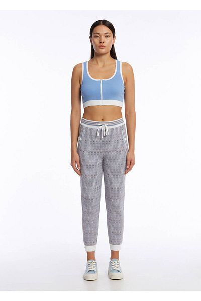 Knitss Tricotaj albastru din bumbac organic Pantaloni sport