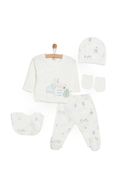 Aziz Bebe Erkek 5li Askı Hastane Çıkışı Erkek Bebek