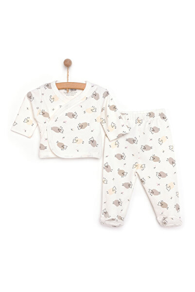 ebebek Hello Baby HelloBaby Kuzu Baskılı Yenidoğan Zıbın-Patikli Alt Kız Bebek