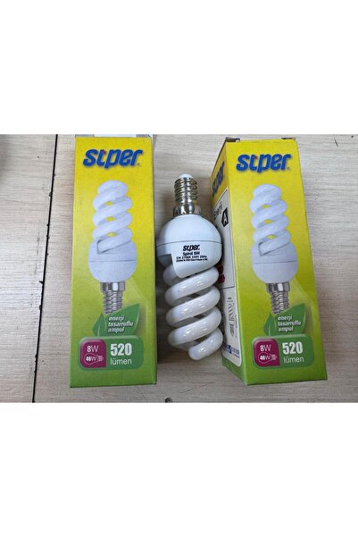 ADAL E14 SPRAL AMPUL   8W- GÜN IŞIGI  2ADET