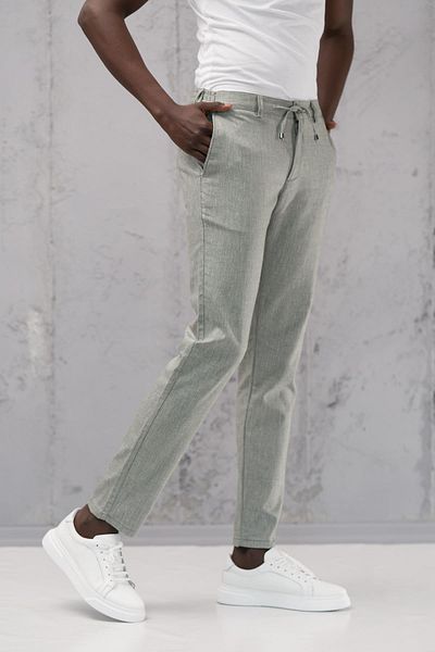 NOTRA Slimfit Cotton Jogger Pants with Elastic Waist and Thread