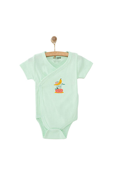 ebebek Hello Baby HelloBaby Unisex Yenidoğan Zıbın Body Ribana Çıtçıtlı Yaka Kısa Kol
