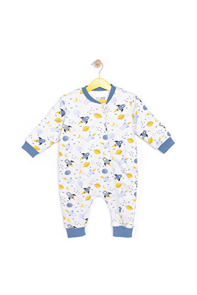 ebebek Hello Baby HelloBaby Unisex Uyku Tulum İnterlok Uzay Fügürlü Fermuarlı...