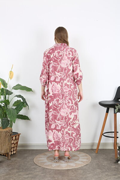 XL Modam Women's Patterned Woven Viscosa Large Size Dress