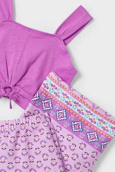MAYORAL Pink Floral Pants Set