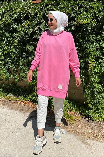 Moda Rosa 24K36440 - PINK - SOUL PUANE BASIC SHORT SWEAT