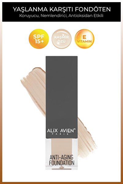 Alix Avien Yaşlanma Karşıtı Vitamin İçeren Nemlendirici SPF15+ Fondöten - Ant...