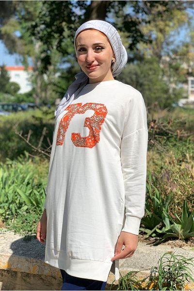 Moda Rosa ECRU 24Y4318 - Stone Printed Sweat