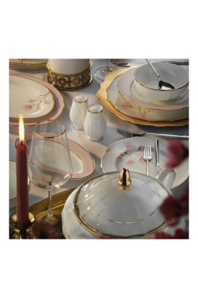 EVALIZA Poetica Yemek Takımı 61 Parça Buket Pembe 22510