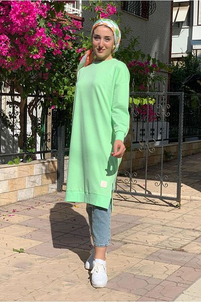 Moda Rosa 24K36450 - NEON GREEN - SOUL PUANE LONG SWEAT