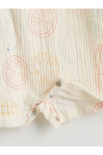 LC Waikiki Crew Neck Baby Boy Muslin Jumpsuit