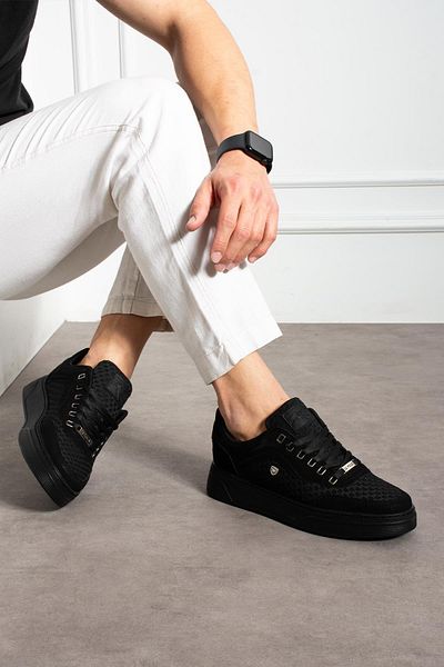 L.A Polo Breathable Black Men's Sneaker Shoes