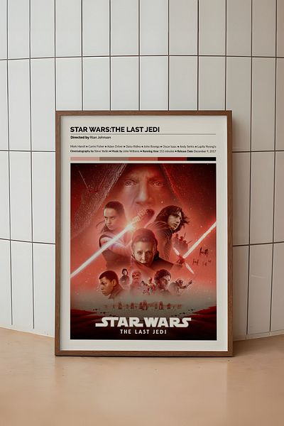 House Gorgeous Star Wars the Last Jedi Movie Design Unframed Poster