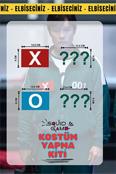 VİZYON İKRA SQUID GAME Kostüm Yapma Kiti - Tekstil Baskı Ürünü Yüksek Kalite ...